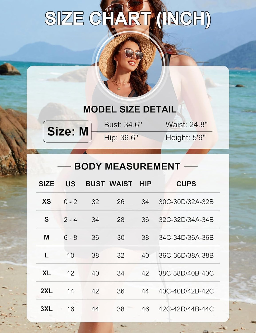 Emoswims - Womens Swim Skirt High Waisted Bikini Sets Tummy Control Swimsuits Mesh Sarong Wraps Bathing Suits