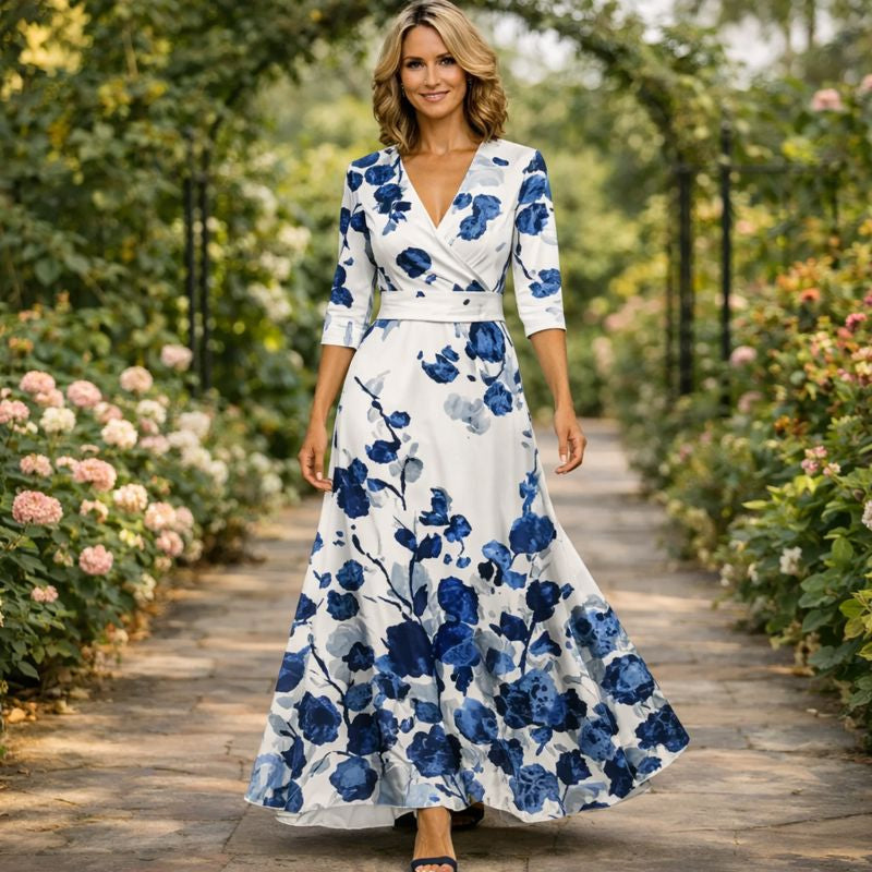 Lillian | Vestido Maxi Fluido Cruzado