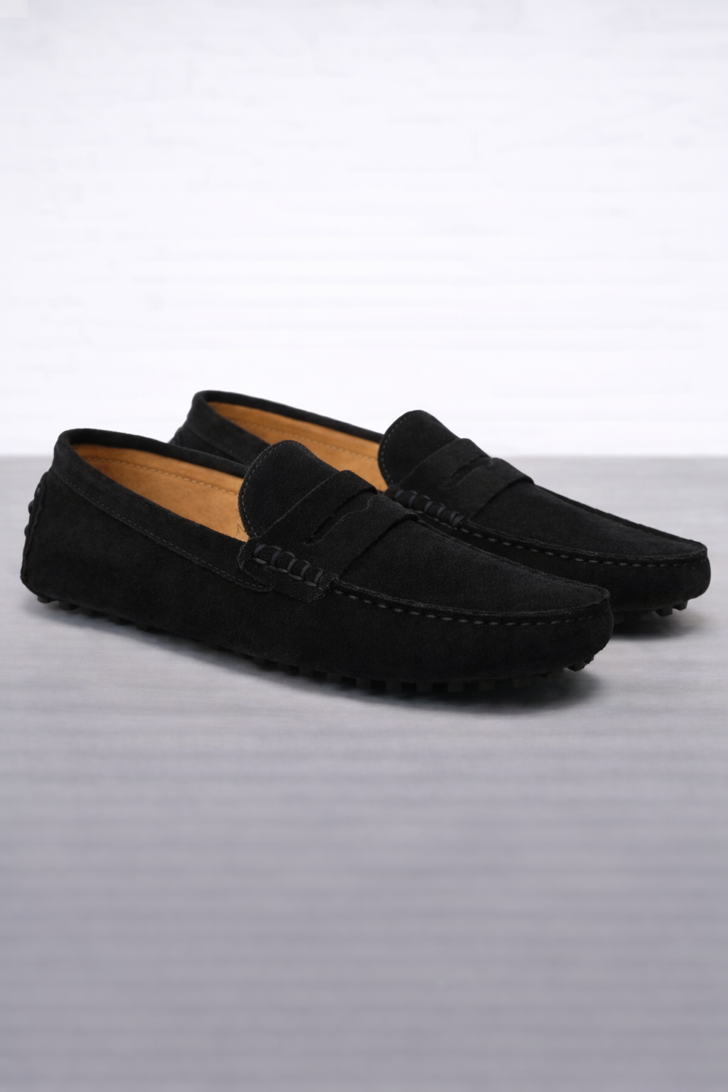 MOCASINES DE ANTE CON PUNTERA