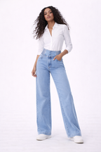 JEANS ELÁSTICOS DE CINTURA ALTA