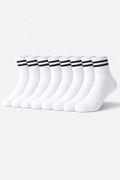 CALCETINES DEPORTIVOS PREMIUM UNISEX – RAYAS BLACK & WHITE - PACK DE 5