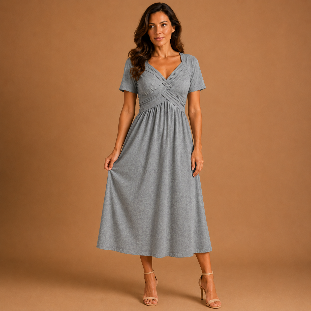 ALICE | Vestido midi de corte evasé, elegante