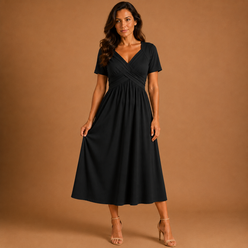 ALICE | Vestido midi de corte evasé, elegante