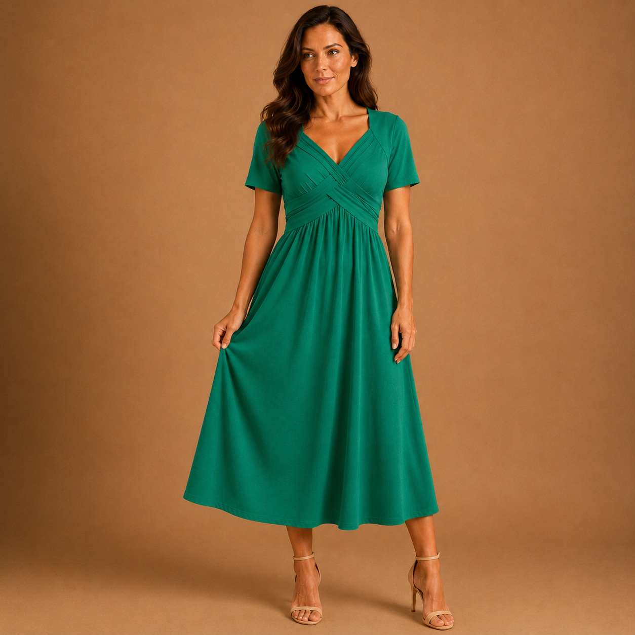 ALICE | Vestido midi de corte evasé, elegante