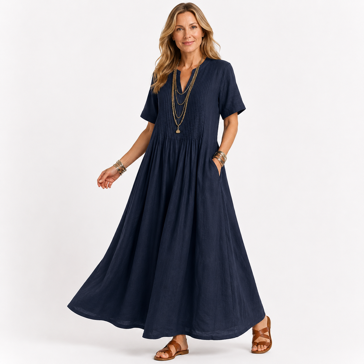 BETSAIDA | Vestido largo con escote en V