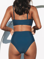 Emoswims - V-Neck High Waist Bikini
