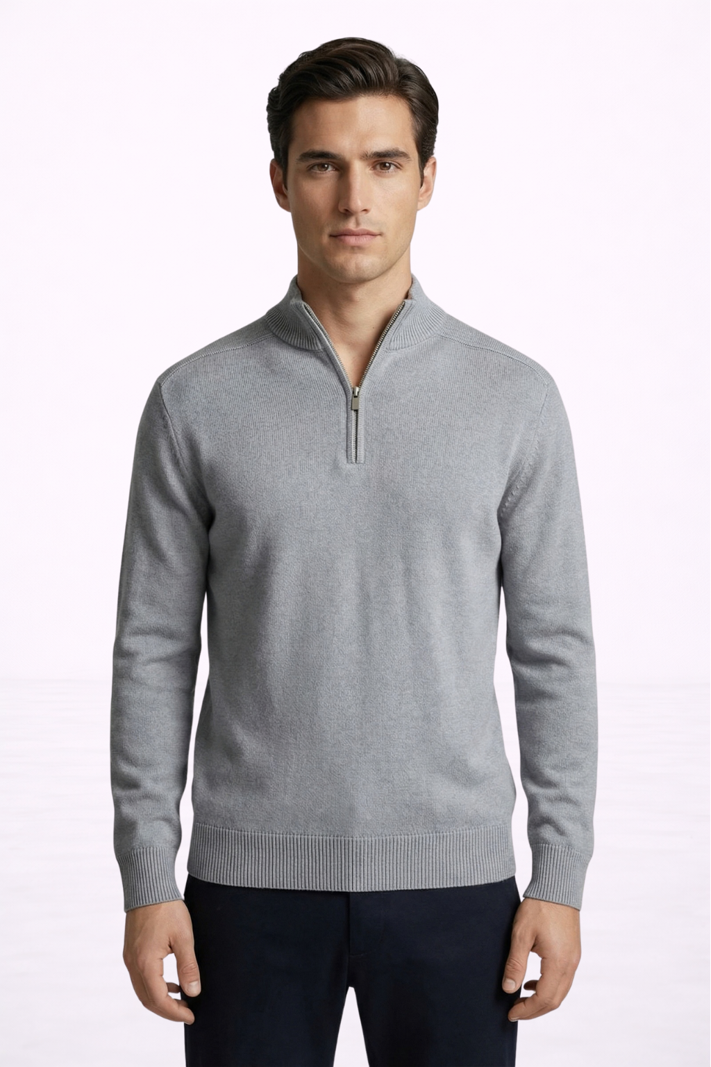 JERSEY DE LANA MERINO CON CREMALLERA