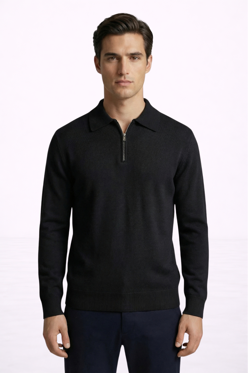 JERSEY NEGRO DE PUNTO ELEGANTE