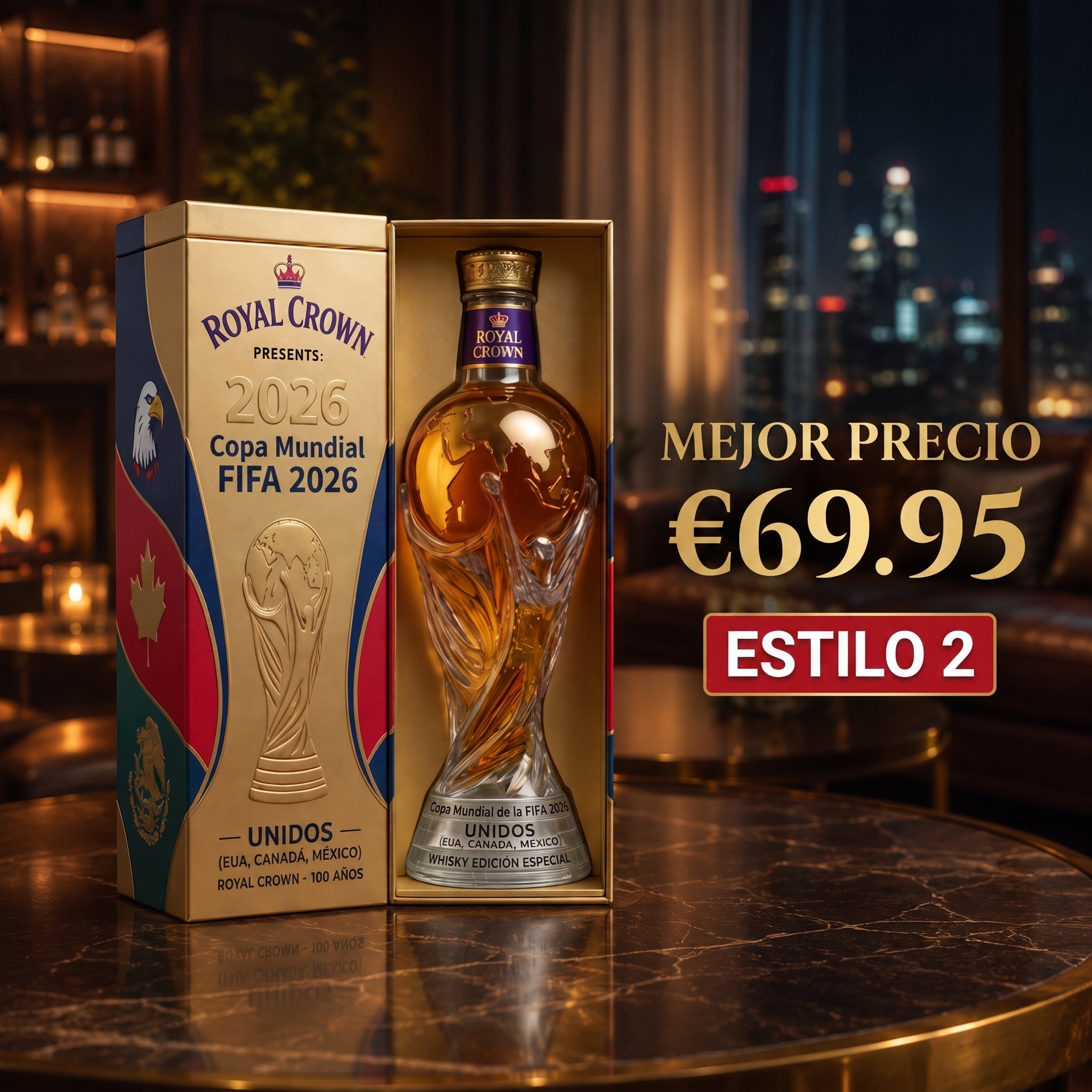 Botella de Whisky - Edición Copa del Mundo 2026