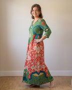 Carmen | Vestido largo con estampado floral vintage