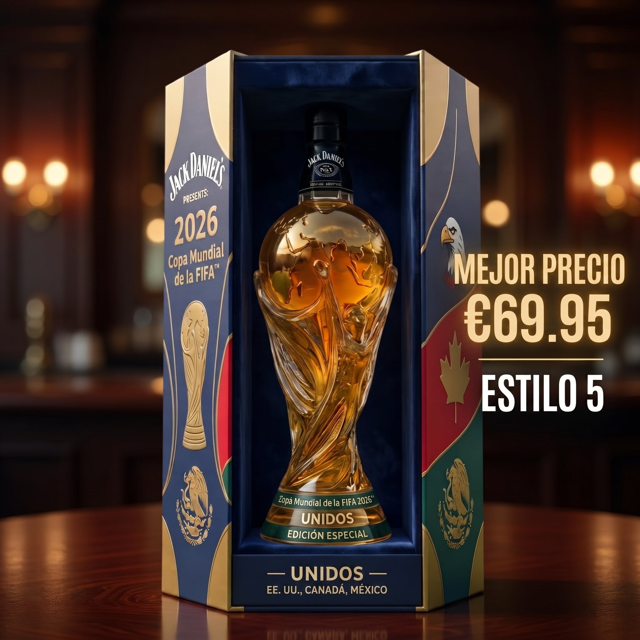 Botella de Whisky - Edición Copa del Mundo 2026