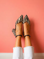 Keren™ | Zapatos de tacón con punta y estampado de cebra