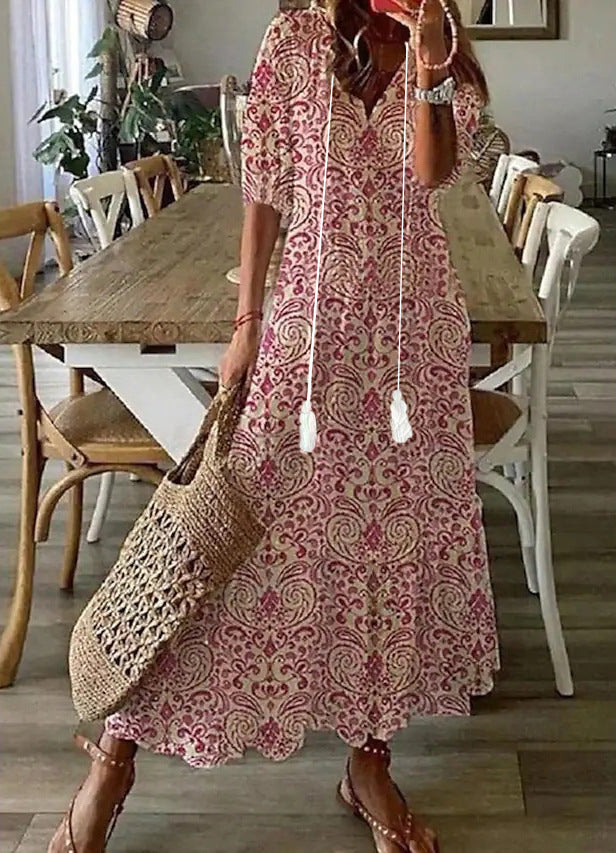 Ramona | Vestido largo de verano de estilo boho vintage