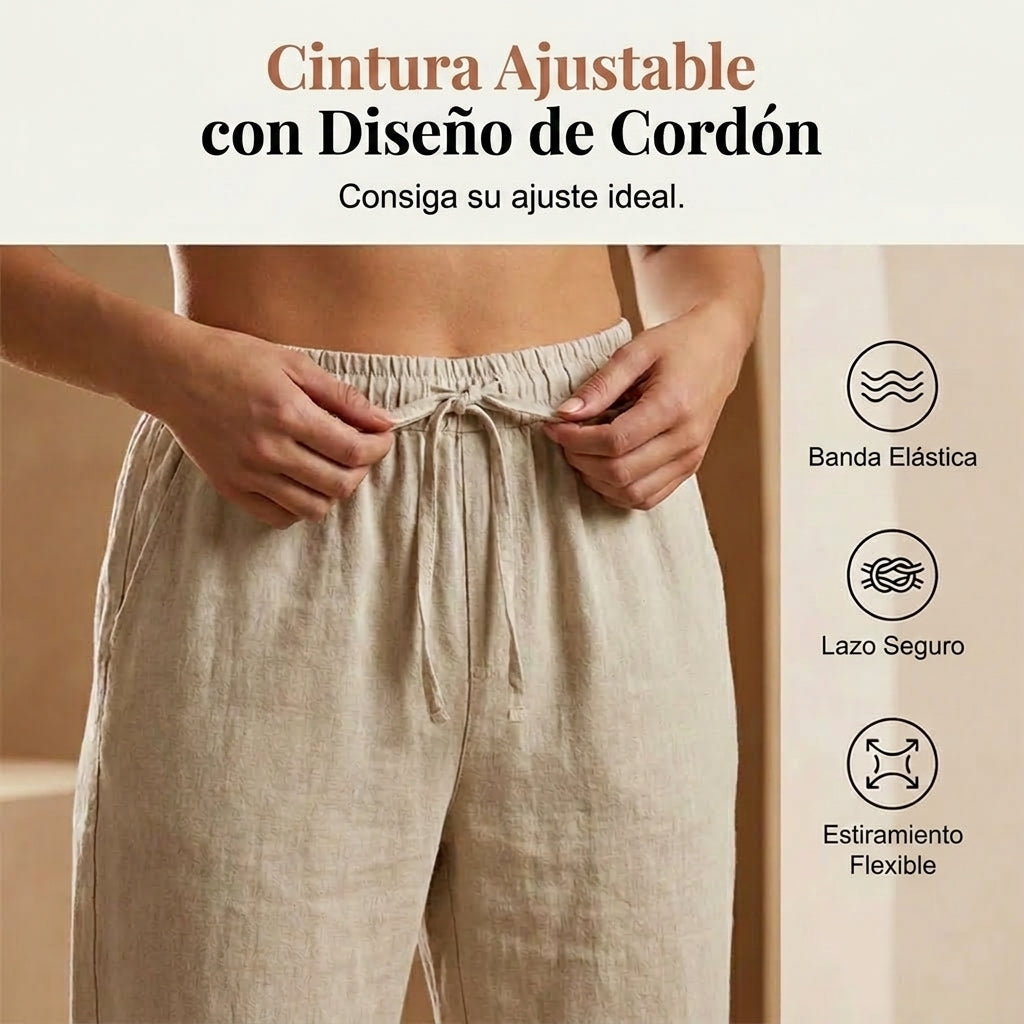 Gabriel Moreno® | Pantalones cortos de algodón y lino para mujer: 1+1 gratis