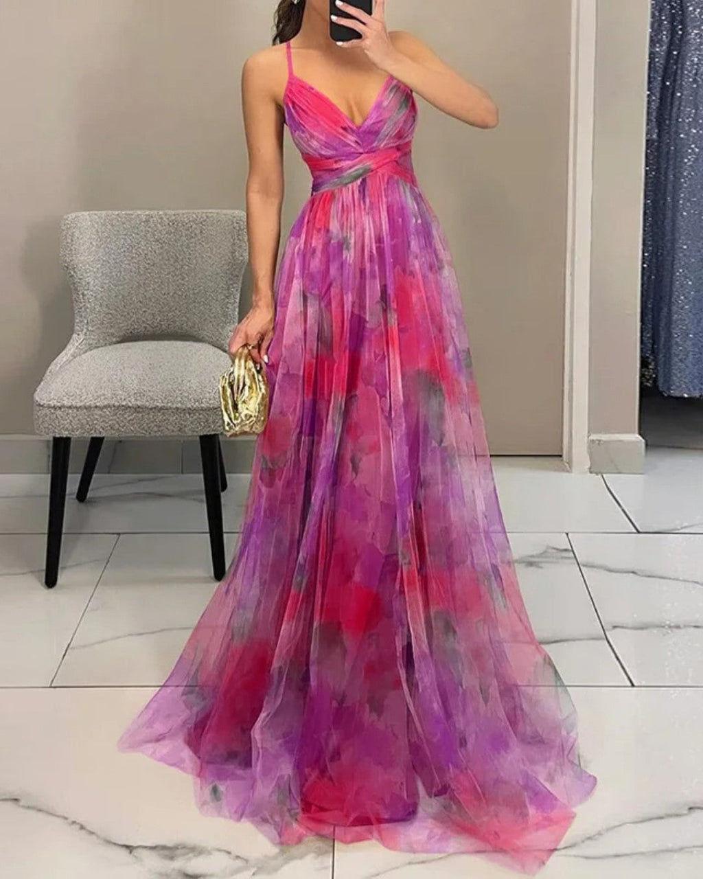 Gabriel Moreno| Vestido Maxi Elegancia Floral
