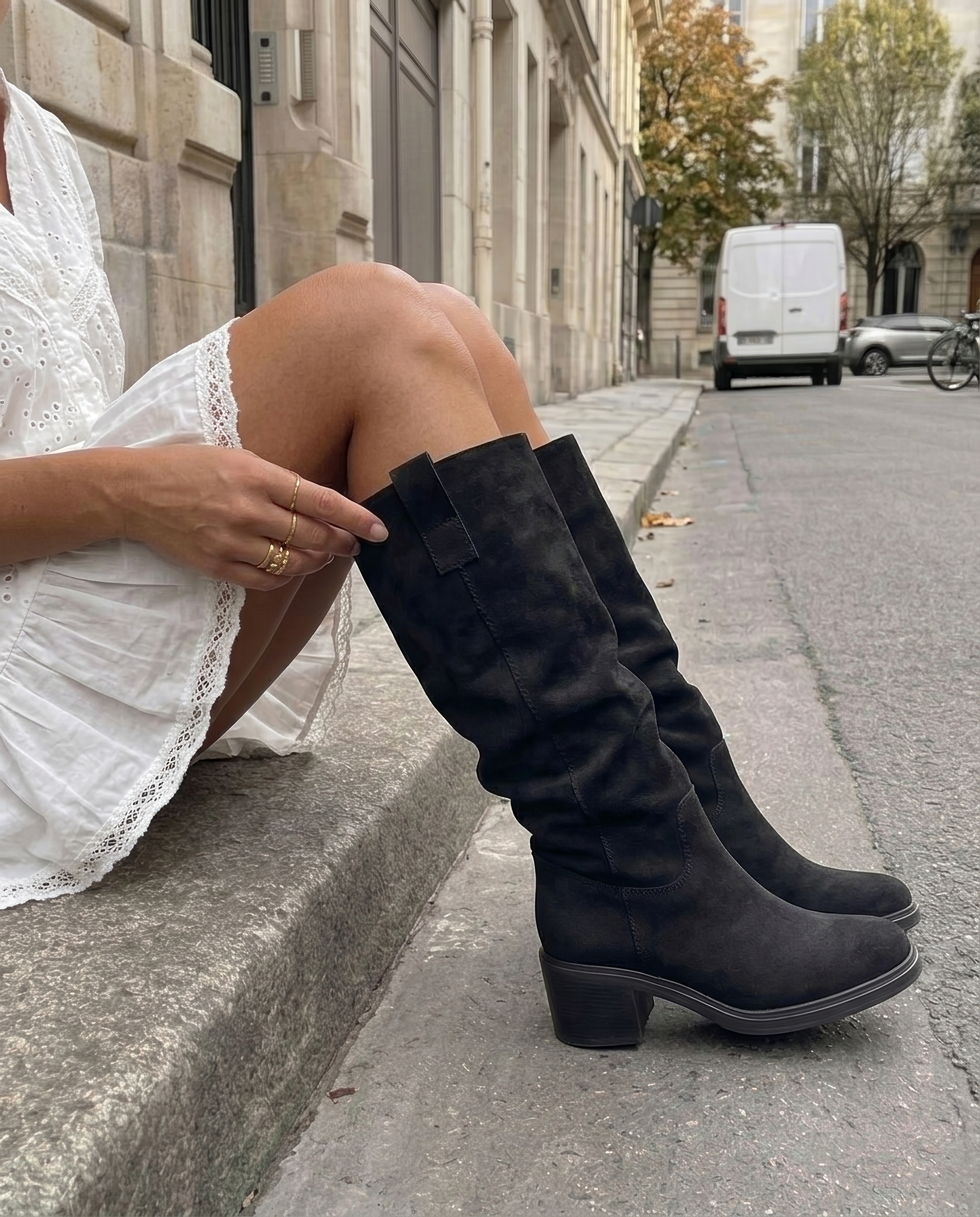 Botas altas negras Saar