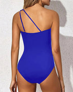 Emoswims - One Shoulder One Piece Swimsuit for Women Tummy Control Bathing Suits