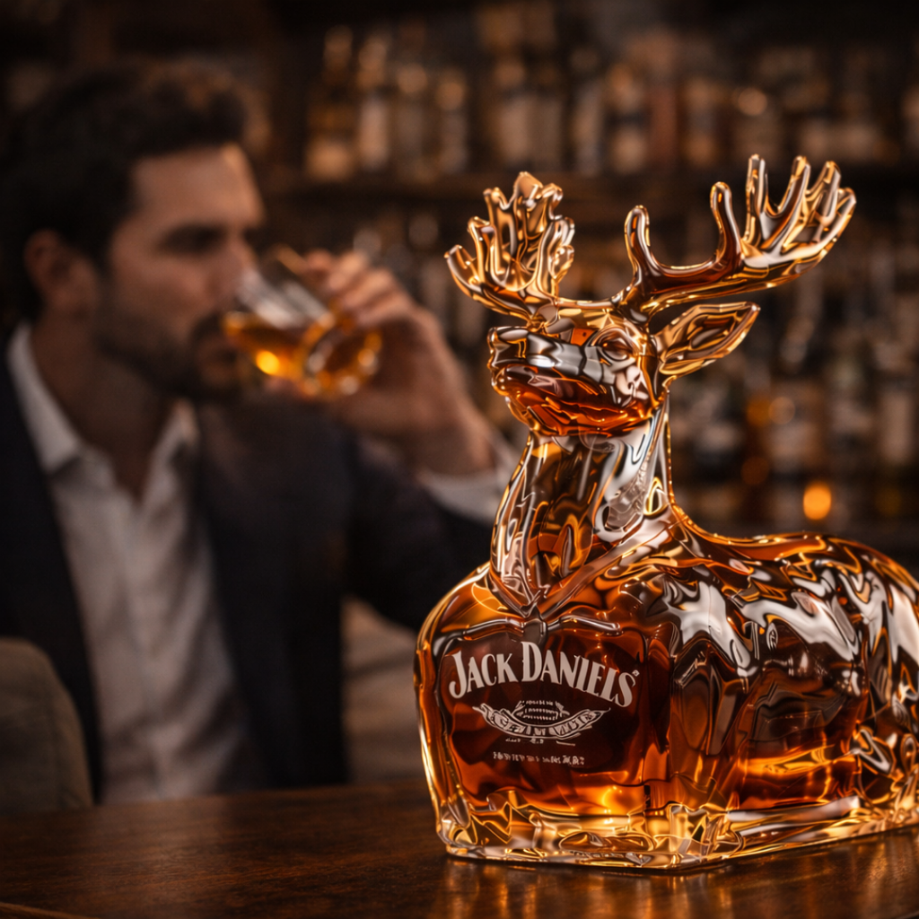 Jack Daniel's Whisky Bottle - Reindeer Edition