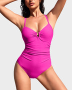 Emoswims - Smart Sculpt U-Ring Cut Out Shaping Swimsuit