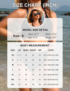 Emoswims - Womens High Waisted Bikini Sets Drawstring Tummy Control Swimsuits Crisscross Tie Back Bathing Suit