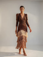 Sofía | Vestido elegante con flecos