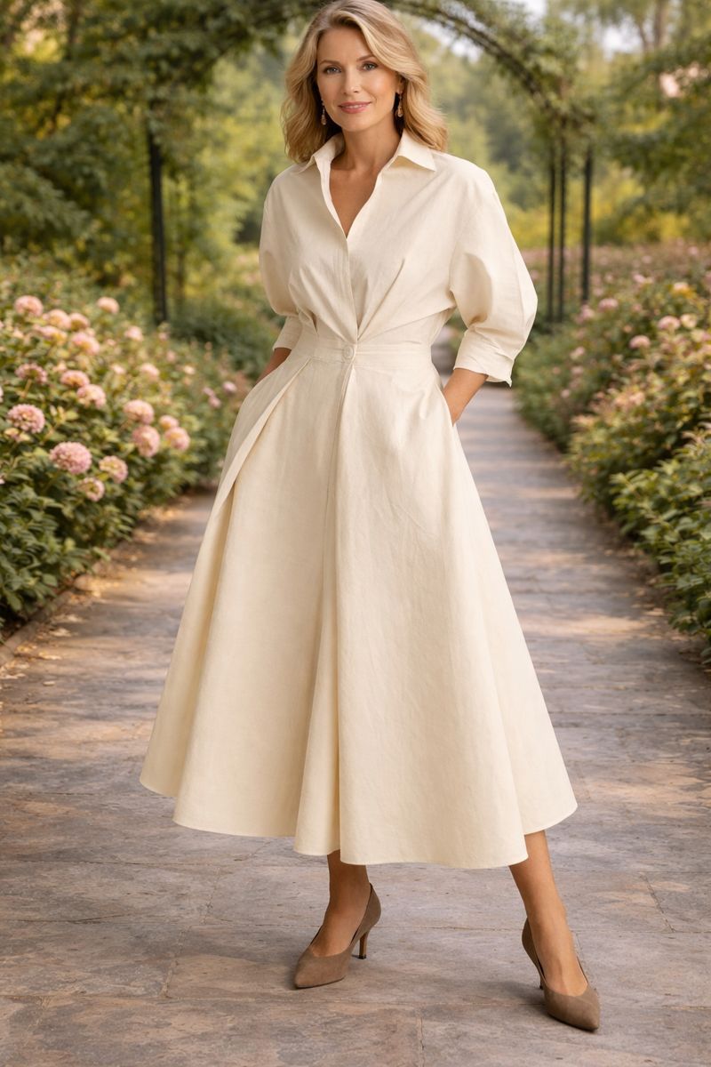 Monroe | Vestido Maxi Fluido con Cruce Frontal