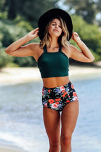 Emoswims - High Rise Print Halter Bikini