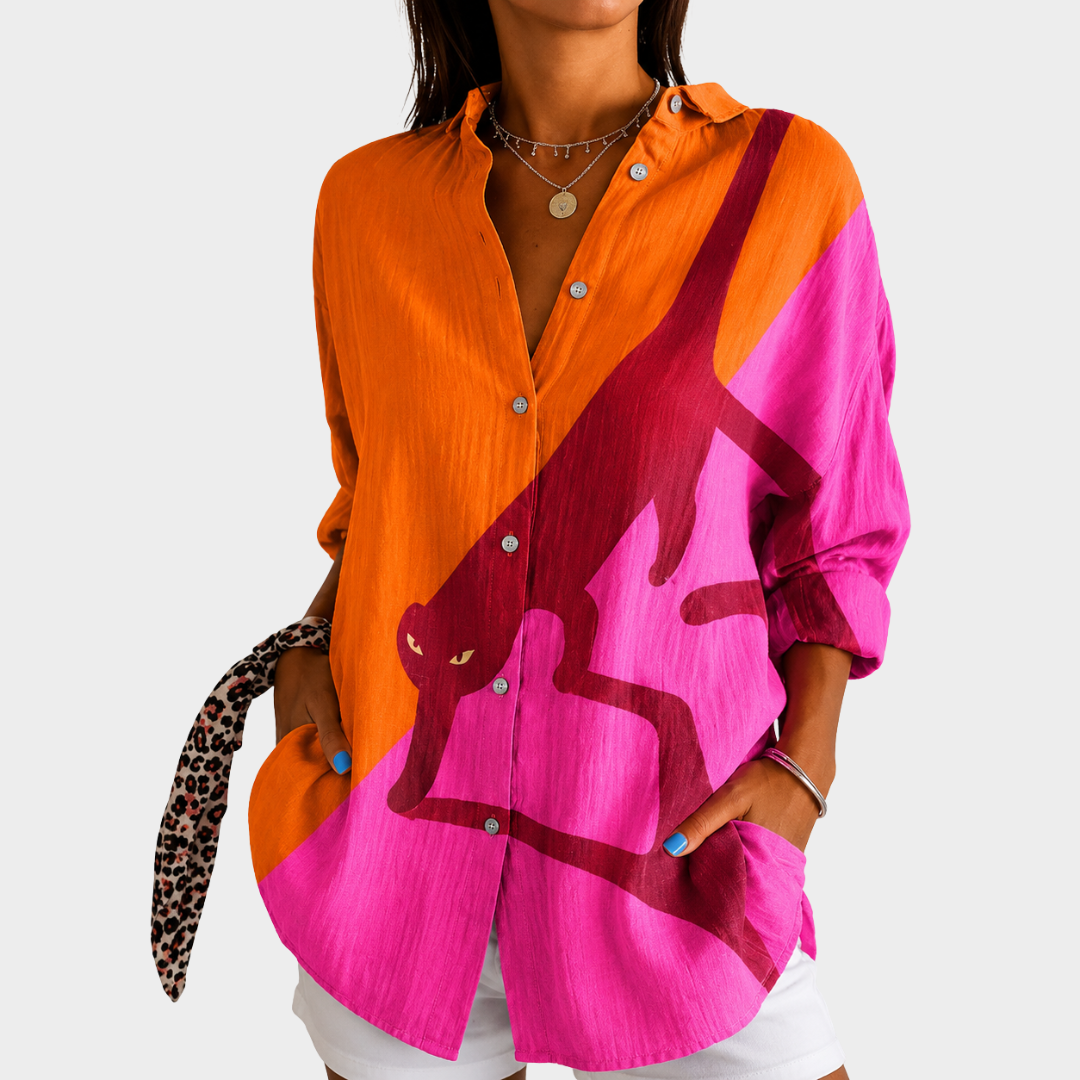 Blusa Estampado Safari Atardecer