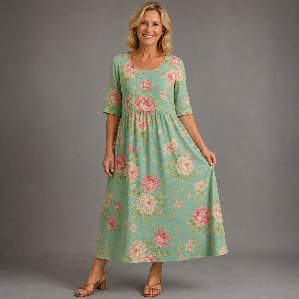 ELIZA | Vestido midi de corte relajado