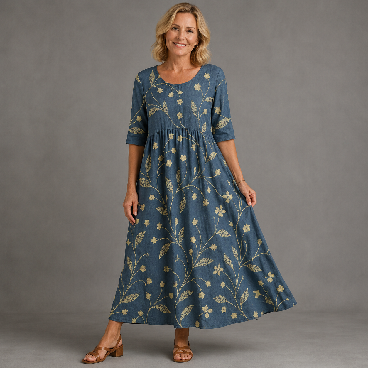 ELIZA | Vestido midi de corte relajado