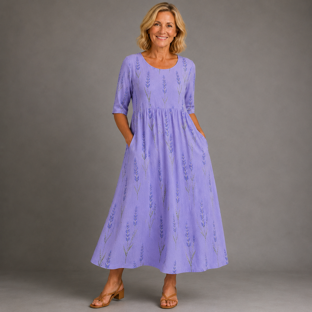 ELIZA | Vestido midi de corte relajado