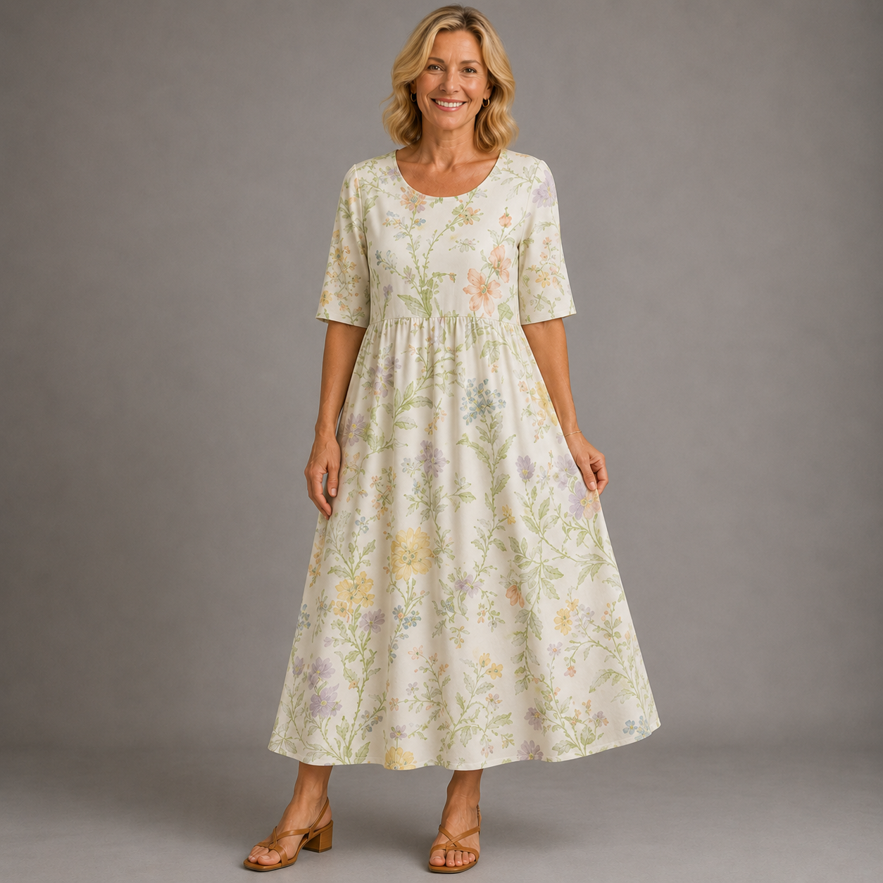 ELIZA | Vestido midi de corte relajado