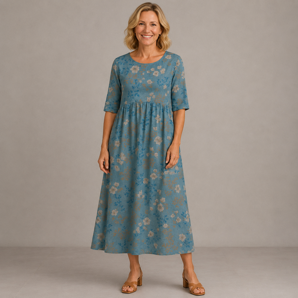 ELIZA | Vestido midi de corte relajado