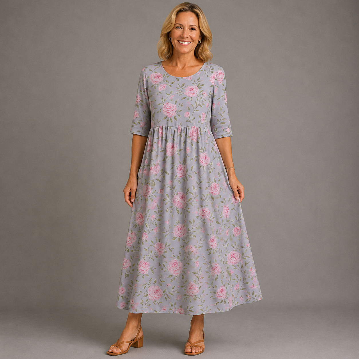 ELIZA | Vestido midi de corte relajado
