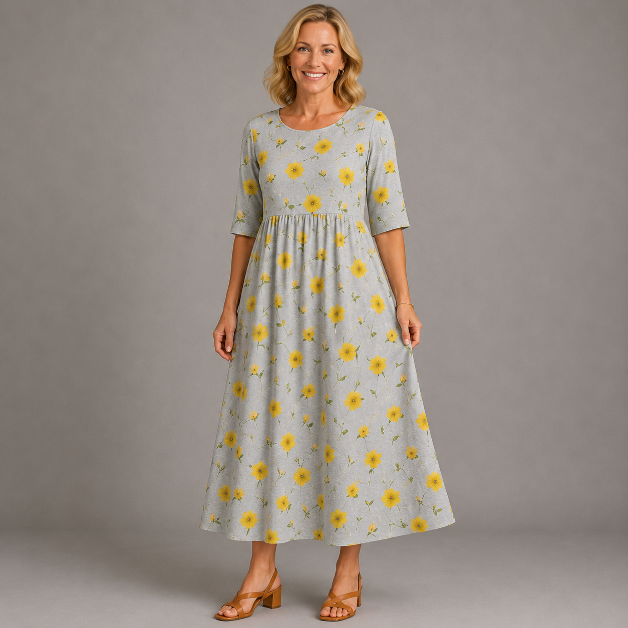 ELIZA | Vestido midi de corte relajado