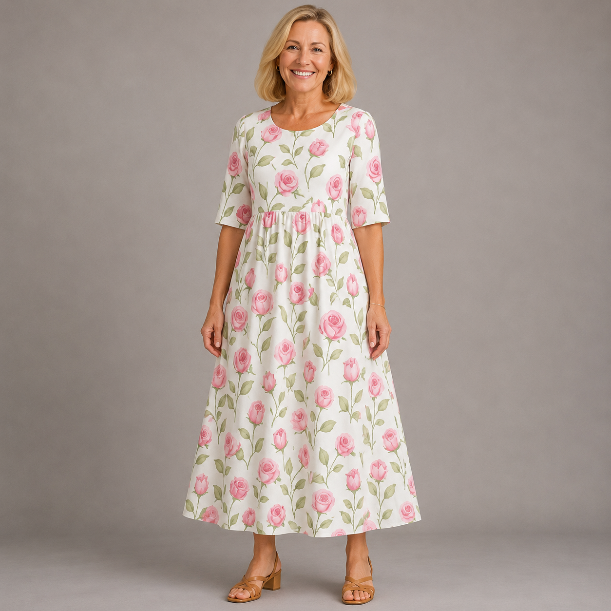 ELIZA | Vestido midi de corte relajado