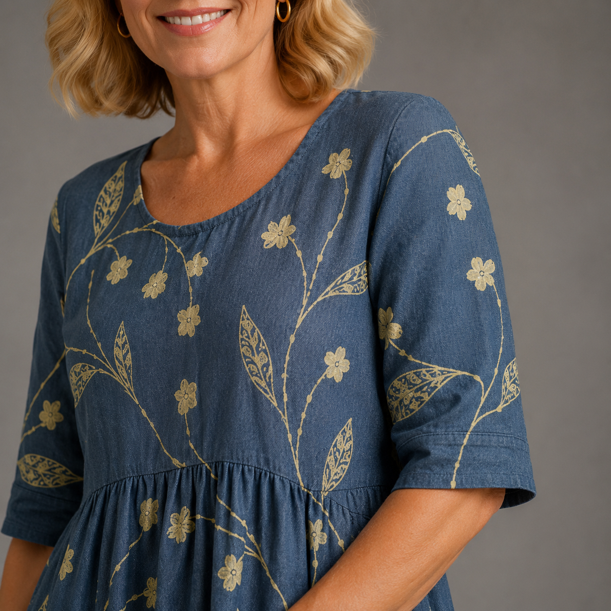 ELIZA | Vestido midi de corte relajado