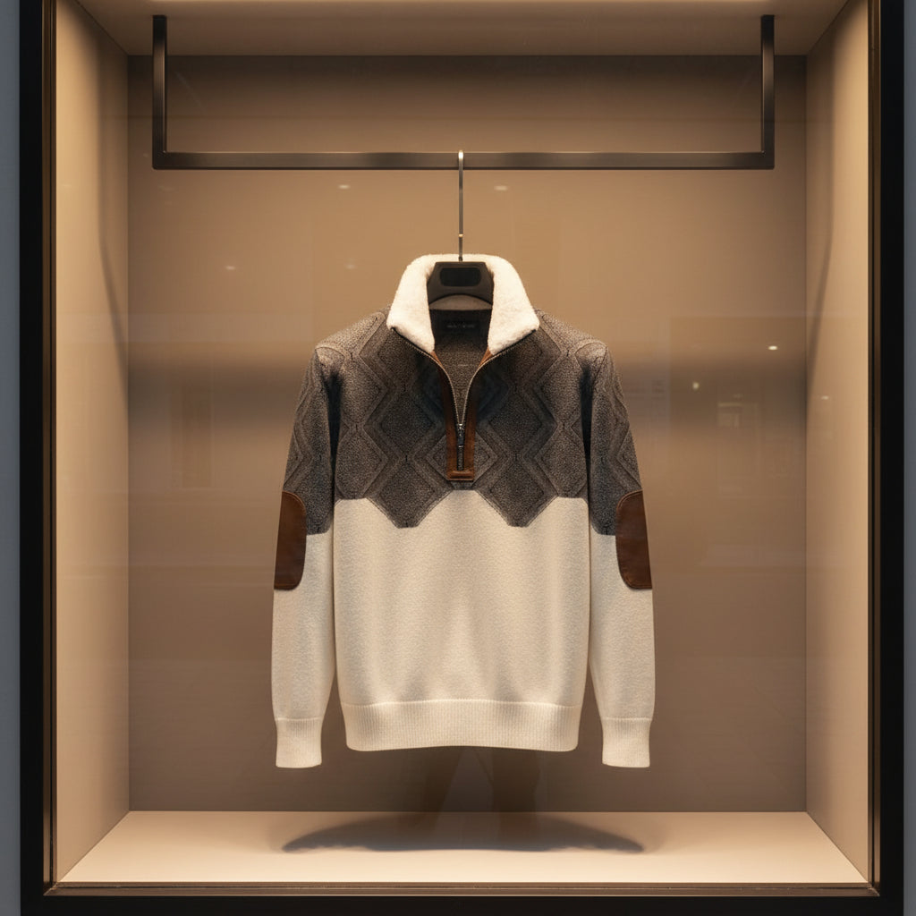 Falk | Jersey de calidad con cuello alto acolchado