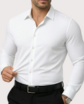 Camisa elástica azul claro