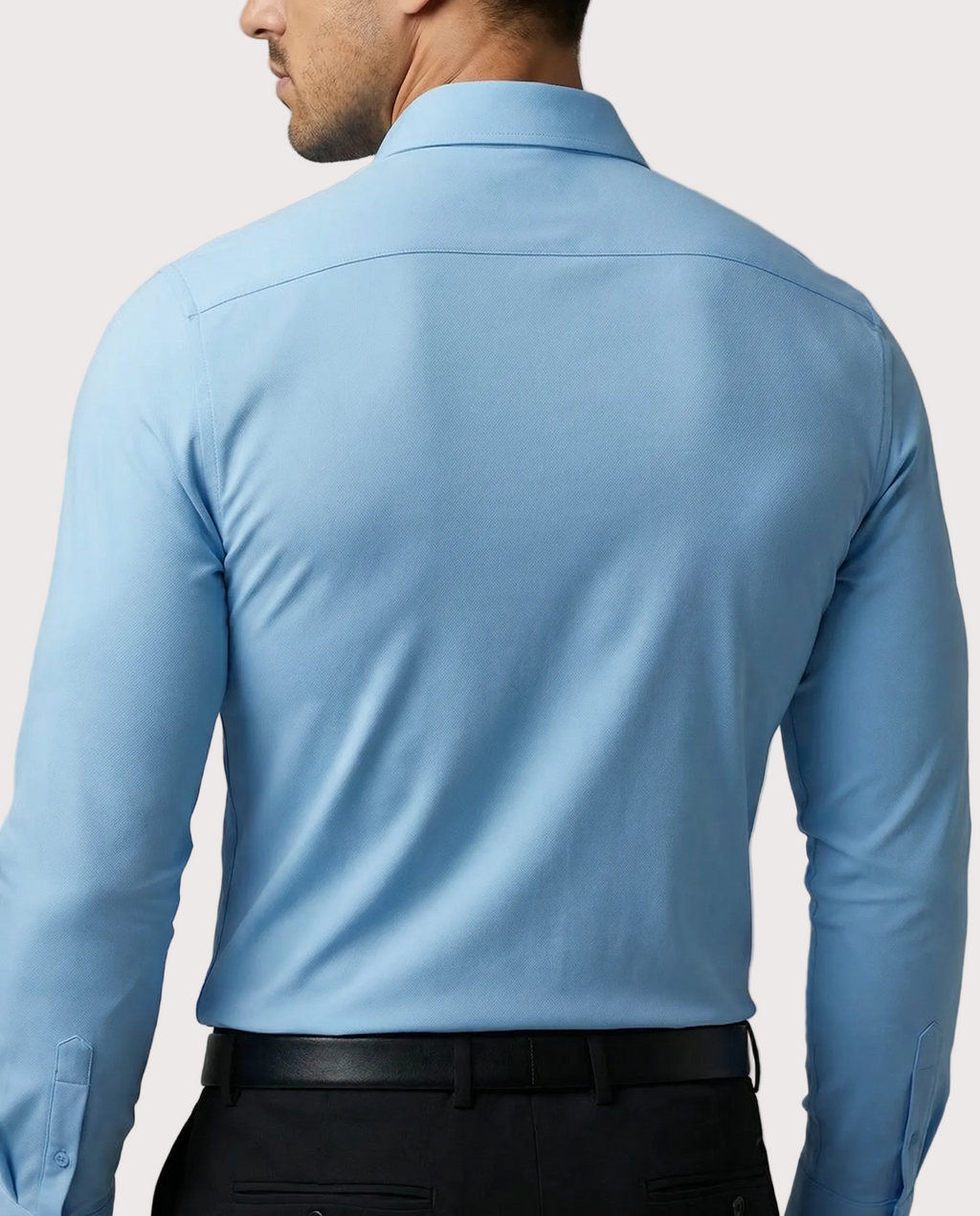 Camisa elástica azul claro