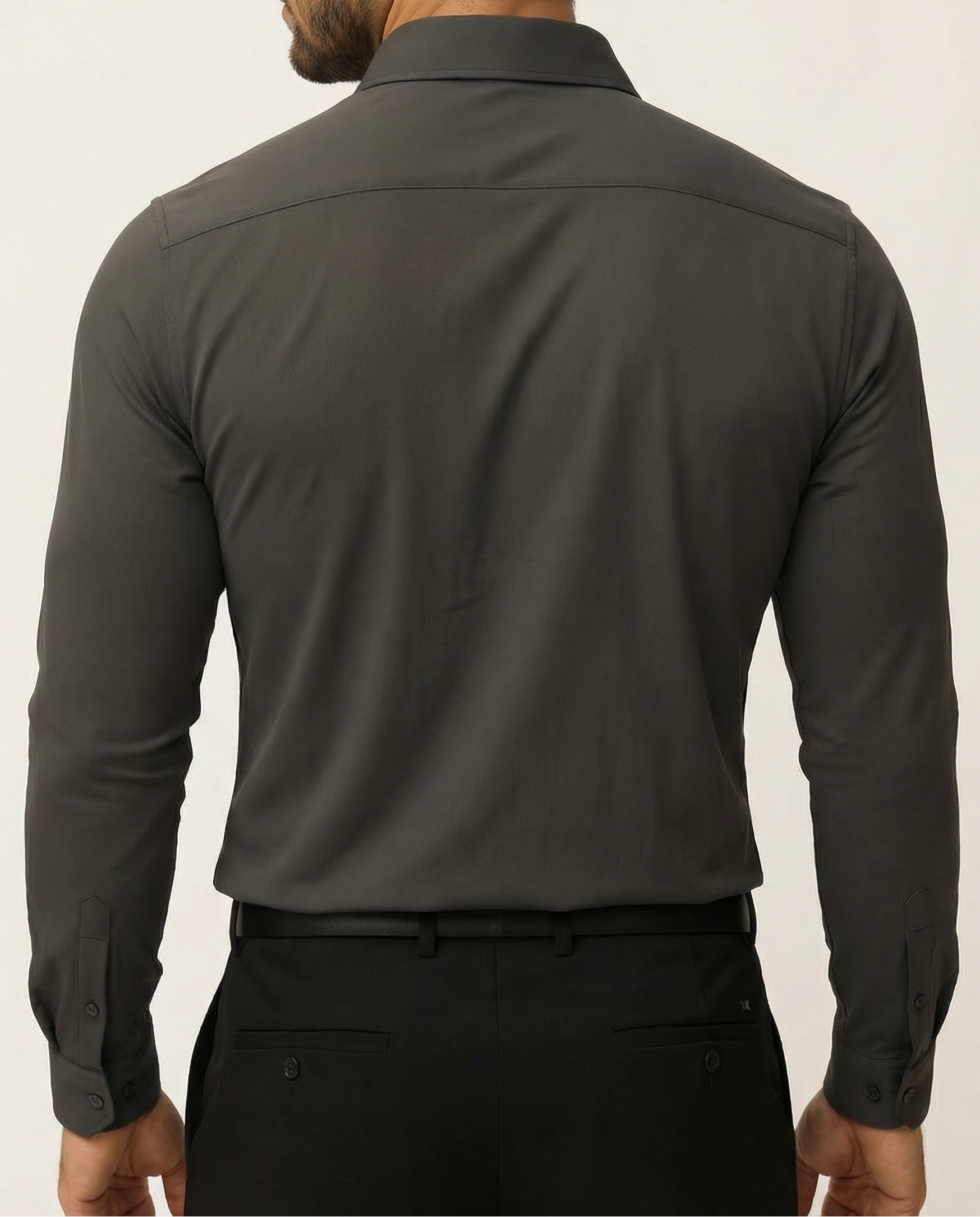 Camisa elástica azul claro