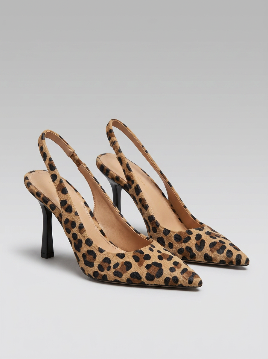 Avery™ | Zapatos de tacón D’Orsay con estampado de leopardo