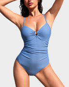 Emoswims - Smart Sculpt U-Ring Cut Out Shaping Swimsuit