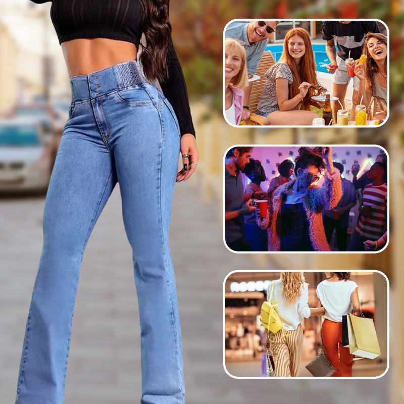 💕Novedad de primavera👖Vaqueros elásticos con cintura alta