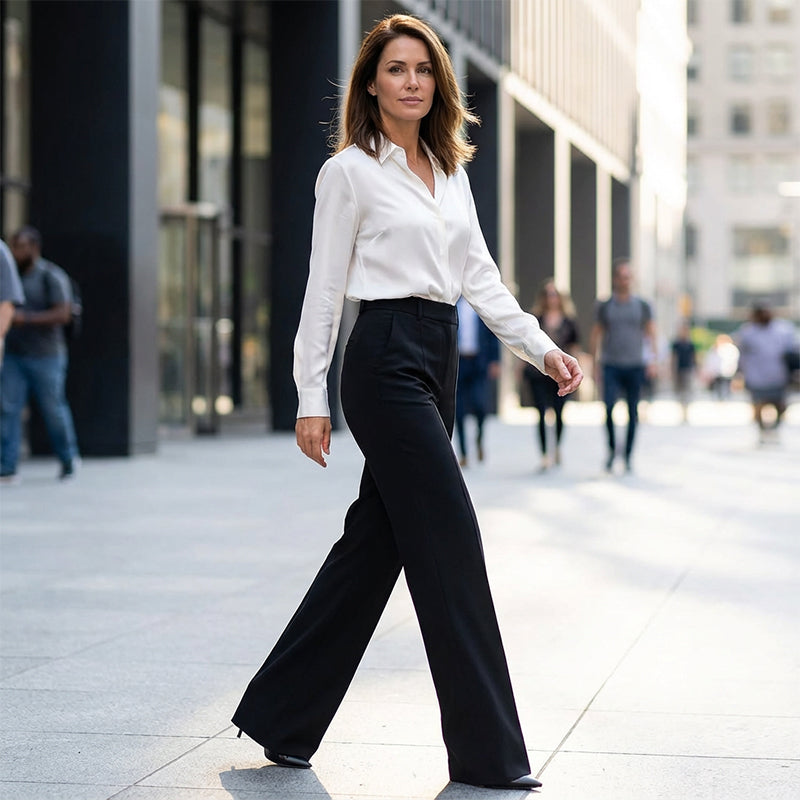 ⌛ Solo quedan 3 días: ¡50 % de descuento en todo! ⏰Pantalones de traje de mujer con cintura alta