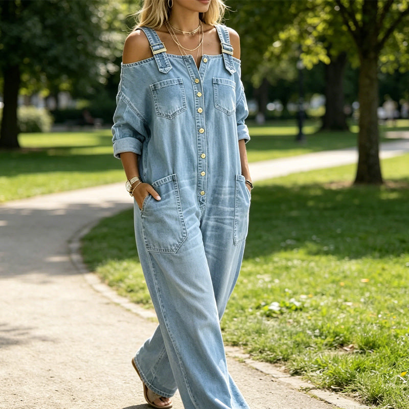 🥳OFERTA EXCEPCIONAL 2026🥳💞¡Más de 50 000 unidades vendidas👗👗! ¡50 % de descuento! Mono holgado con perneras anchas y bolsillos