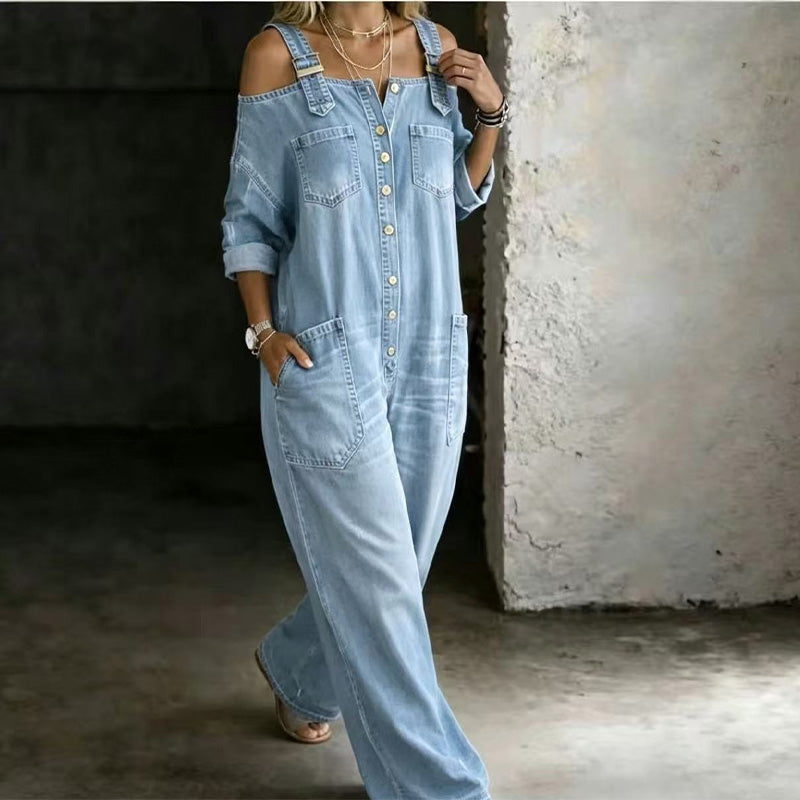 🥳OFERTA EXCEPCIONAL 2026🥳💞¡Más de 50 000 unidades vendidas👗👗! ¡50 % de descuento! Mono holgado con perneras anchas y bolsillos
