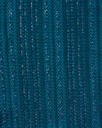 Conjunto de bikini azul con cuello halter, lentejuelas y cordón